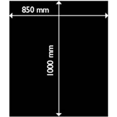 Steel Floor Hearth Rectangle 1.5mm 85X100cm