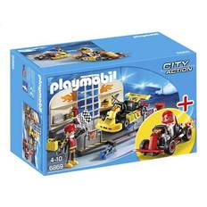 Toy Vehicles Playmobil Go Kart Garage Starterset 6869