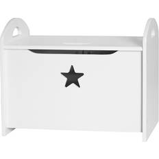 Kids Concept White Wooden Storage Toy Chest