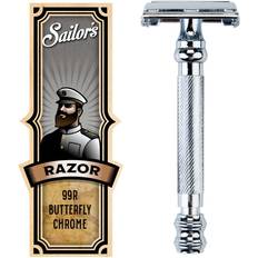 Barberingstilbehør Sailors Beard Co Safety Razor Butterfly – Chrome Finish 99R