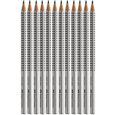 Plata Lápices de Grafito Faber-Castell Blacklead Pencil Grip 2001 HB 12 Pack