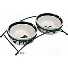 Chien - Gamelles pour chiens et Distributeurs de nourriture pour chiens Animaux de compagnie Trixie Bowl Set Ceramic/Metal