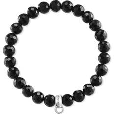 Thomas Sabo Charm Club Bracelet - Silver/Obsidian