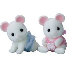 Mouses Dolls & Doll Houses Sylvanian Families Hawthorn White Mouse Twins