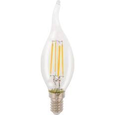 LED-lampen HQ LFE14FLTP002 Led Retro Filament Lamp E14 Dimbaar Gebogen Kaars 4 W 345 Lm 2700 K