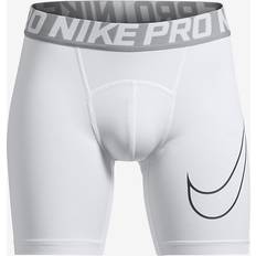 Kids nike pro shorts Nike Pro Cool Compression Shorts - White/Matte Silver/Black (726461_100)