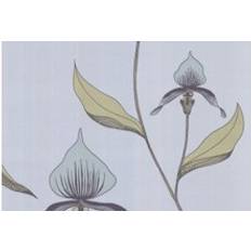 Cole & Son Orchid Designtapete von and Grau/ Blassblau bleu/bleu clair