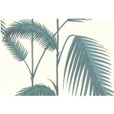 Cole & Son Palm Leaves Designtapete v. and Offwhite/Türkis bianco/turchese