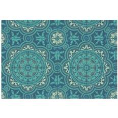 Cole & Son Piccadilly Designtapete von Teal Gold turchese