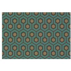 Cole & Son Hicks' Hexagon Designtapete von Teal/ Gold verde