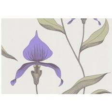 Cole & Son Orchid Designtapete von and Grün/ Lila bianco/viola/viola