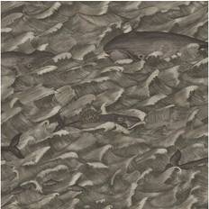 Cole & Son Melville Wallpaper Whimsical Collection Roll Metallic Charcoal 103/1005