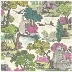 Cole & Son Tapete Versailles Grand von Pink Chartreuse verde/colorate