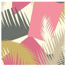 Cole & Son Deco Palm Wallpaper Geometric Ii Collection Roll Pink 105/8038