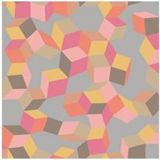 Cole & Son Designtapete Puzzle von and Pink Orange rosa