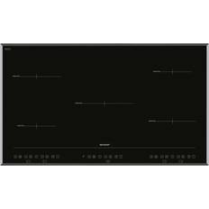 90 cm - Placa de Inducción Encimeras Sharp KH-9I26CT00 Negro Integrado 90 cm 5 Zona