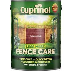 Cuprinol fence paint Cuprinol Less Mess Fence Care Wood Paint Red 5L