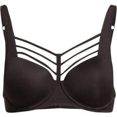 Leading Strings Plunge Balcony Bra - Stricktly Black