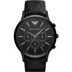Emporio Armani AR2461 Leder Zwart 24mm