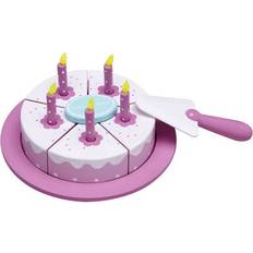 Kids Concept Wooden Toy Birthday Cake with Pretend Candles