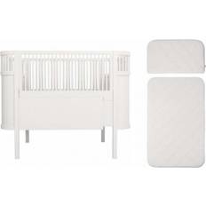 Beige Uttrekkbare senger Sebra Baby & Junior Bed with mattress 70x115cm