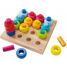 Haba Stapelspielzeuge Haba Pegging Game Rainbow Whirls 002202