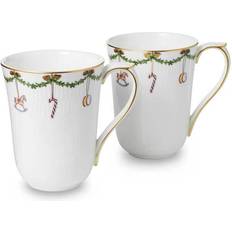 Royal copenhagen 33cl Royal Copenhagen Star Fluted Christmas Mug 33cl 2pcs