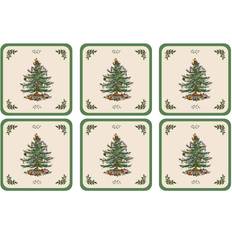 Spode Glassbrikker Spode Pimpernel Christmas Tree Glassbrikke 6st