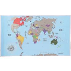 Bleu Affiches Scratch World Map Affiche 88x52cm