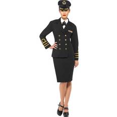 Smiffys Navy Officer Costume Female Black