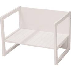 Bancs Roba Banquette Enfant Réglable Sur 2 Hauteurs d'Assise Convertible En Table Style Campagne Blanc