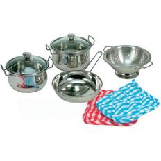 Spielzeuge Bino Stainless Steel Cookware Play Set 8pcs