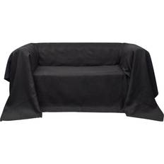 Loose Covers vidaXL 130897 Loose Sofa Cover Black (350x270cm)