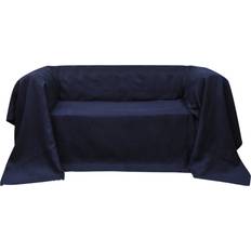 Polyester Loose Sofa Covers vidaXL 130900 Loose Sofa Cover Blue (350x270cm)