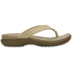 Läder - Unisex Flip-Flops Crocs Capri V W - Chai/Walnut
