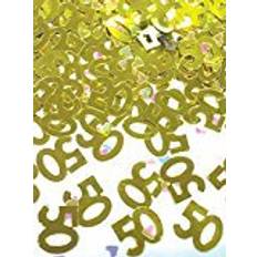 Numbers Garlands & Confetti Amscan 50th Gold Anniversary Metallic Confetti