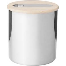 Stelton Cajas de té Stelton Scoop Teedose Mit Löffel Edelstahl/Glänzend/Ø 12 cm x H: 13 cm Caja de té 0.3L