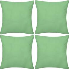 Algodón Fundas de cojín vidaXL 130925 4-pack Funda de cojín Verde (40x40cm)