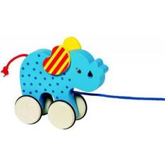 Goki Pull Toys Goki Pull Along Animal Basjo the Elephant
