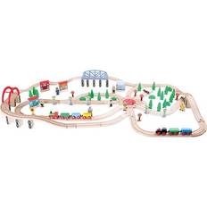 Trælegetøj Togbaner sæt Legler Commuter Traffic Train Set