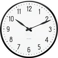 Arne Jacobsen Station Black/White Wall Clock 11.4"