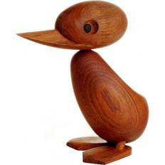 Architectmade Canard Bois Naturel Figurine 18cm