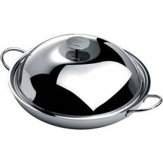 Stainless Steel Wok Pans CRISTEL Stainless with lid 7 L 38 cm