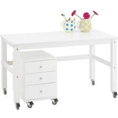 Blanco Escritorios HoppeKids Jonas Desk on Wheels