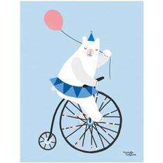 Michelle Carlslund Cycling Bear Poster 50x70cm