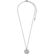 Pilgrim Horoscope Libra Zodiac Sign Necklace - Silver/Transparent