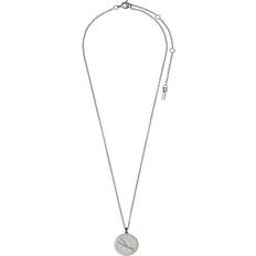 Pilgrim Taurus Zodiac Sign Necklace - Silver/Transparent