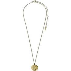 Pilgrim Horoscope Libra Zodiac Sign Necklace - Gold/Transparent