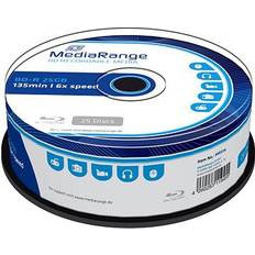 Optisk lagring MediaRange BD-R Extra Protection 25GB 6x Spindle 25-Pack