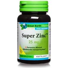 Great earth zink 25mg Great Earth Super Zink 25mg 100 st